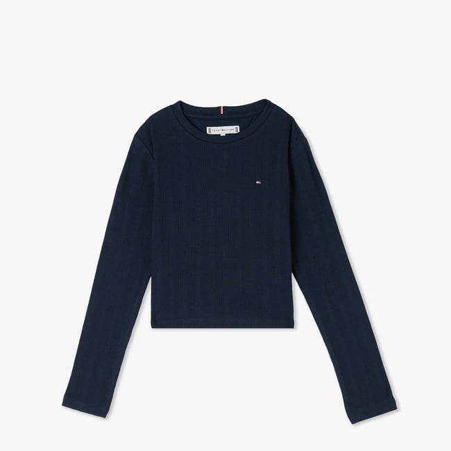  Tommy Hilfiger Pointelle Çocuk Top Lacivert Sweatshirt