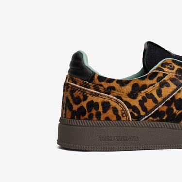  Tommy Hilfiger The Greenwich Edge Leopard Kadın Kahvrengi Sneaker