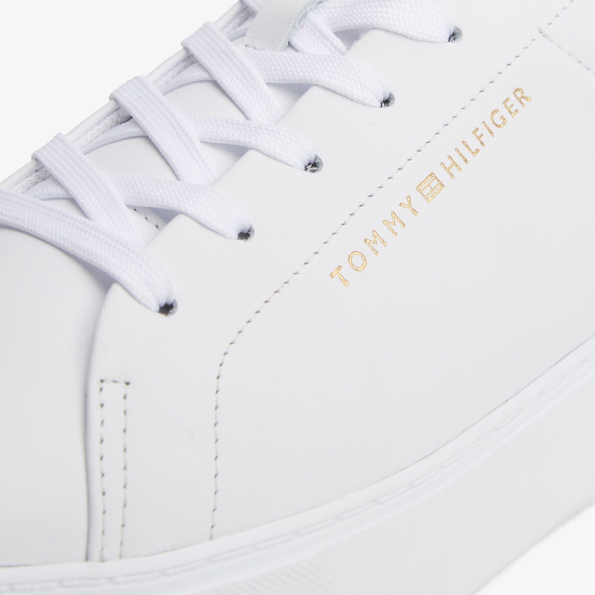 Tommy Hilfiger Platform Cupsole Patent Kadın Beyaz Sneaker