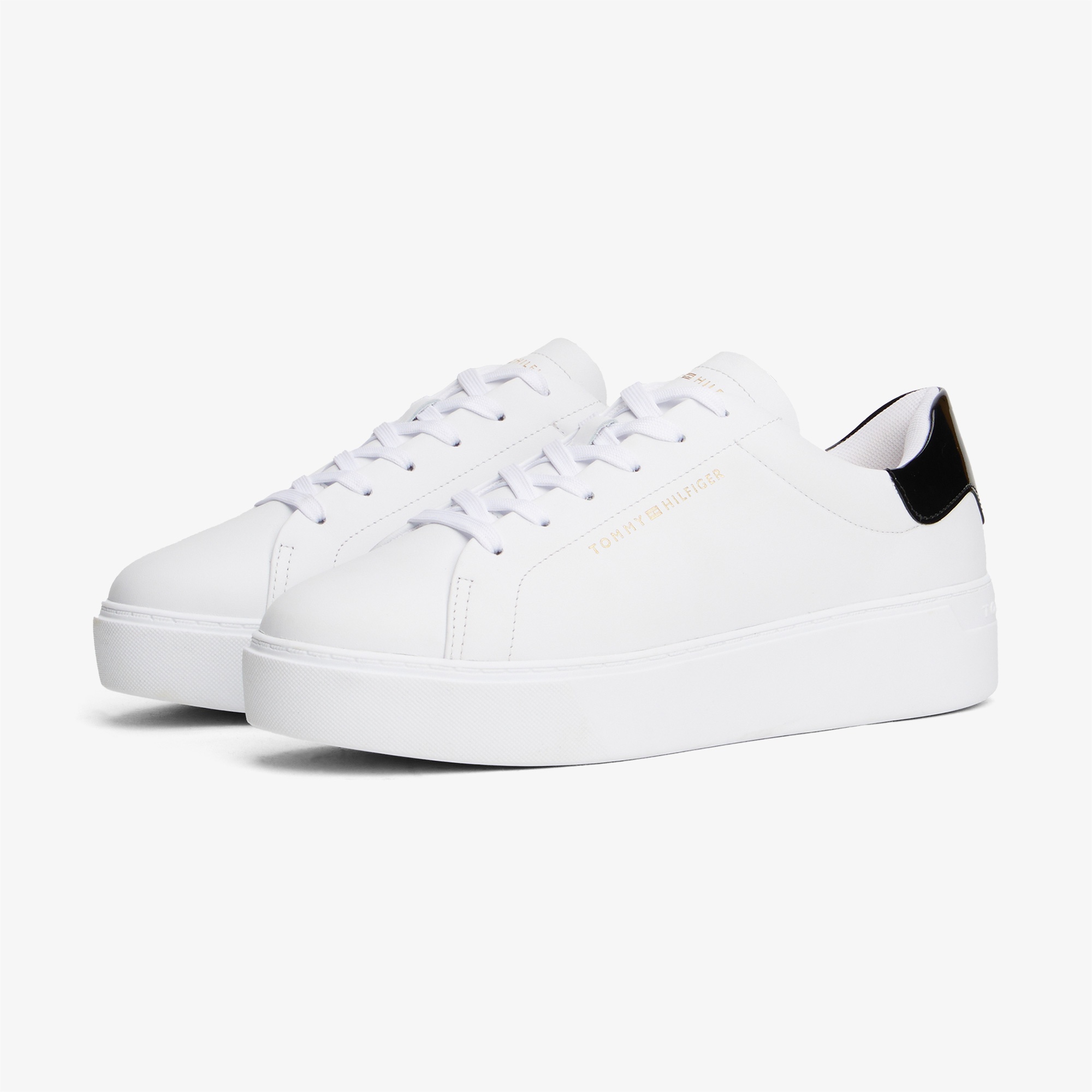 Tommy Hilfiger Platform Cupsole Patent Kadın Beyaz Sneaker