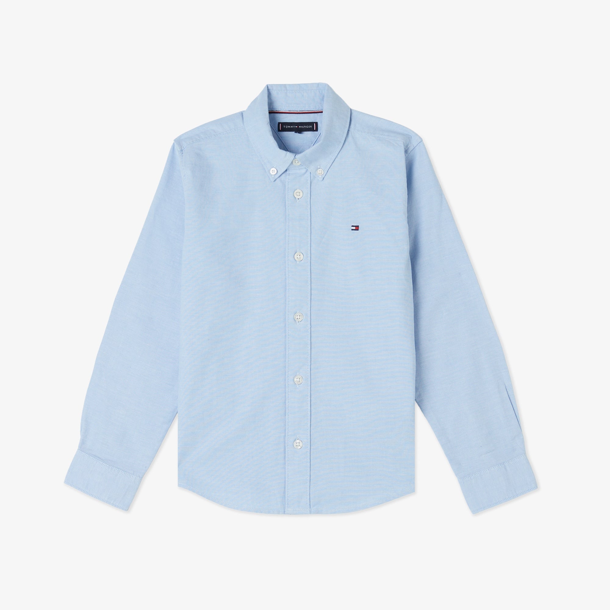 Tommy Hilfiger Flag Oxford Çocuk Mavi Gömlek