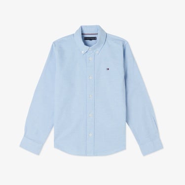 Tommy Hilfiger Flag Oxford Çocuk Mavi Gömlek