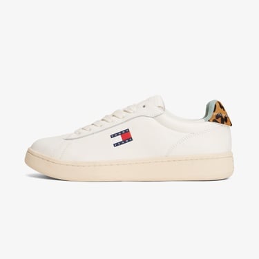  Tommy Hilfiger Archive '98 Leopard Kadın Beyaz Sneaker
