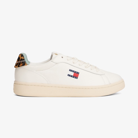  Tommy Hilfiger Archive '98 Leopard Kadın Beyaz Sneaker