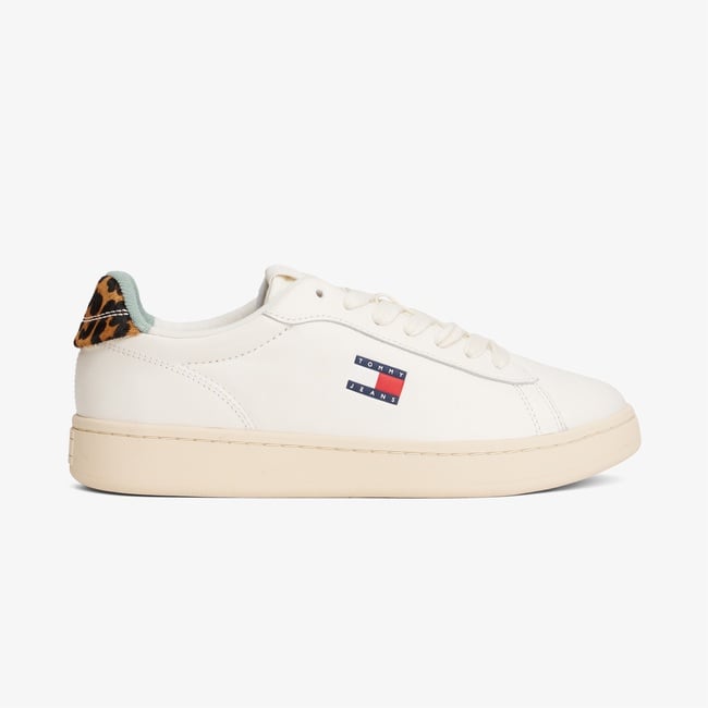  Tommy Hilfiger Archive '98 Leopard Kadın Beyaz Sneaker
