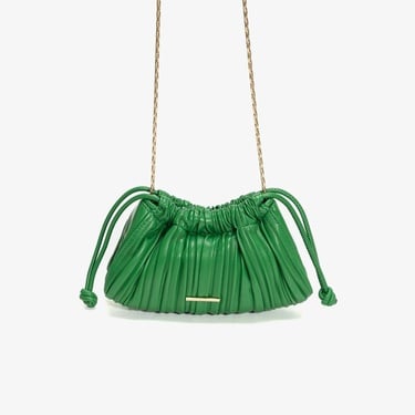  Calvin Klein Drawstring Plisse Mini Kadın Yeşil El Çantası