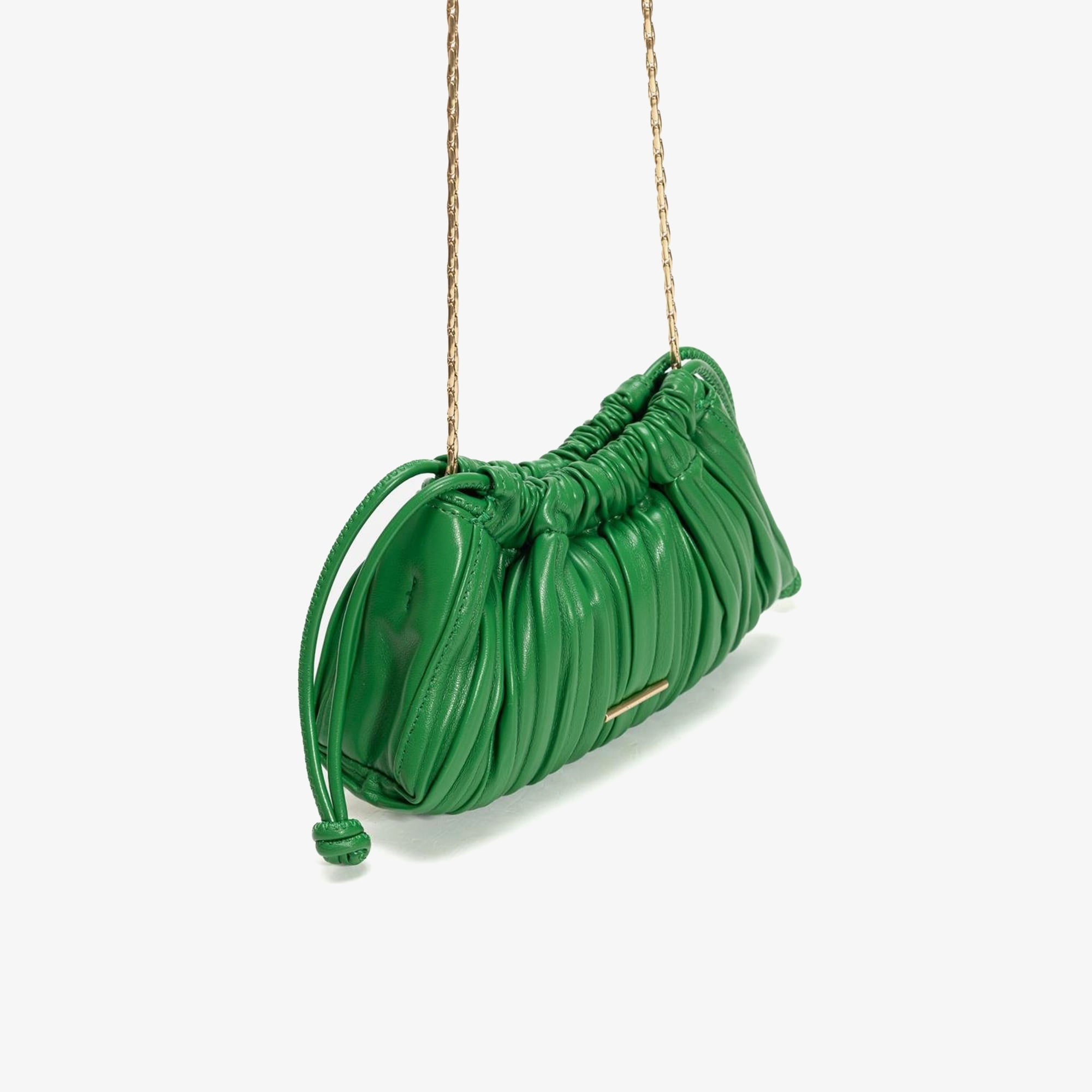 Calvin Klein Drawstring Plisse Mini Kadın Yeşil El Çantası