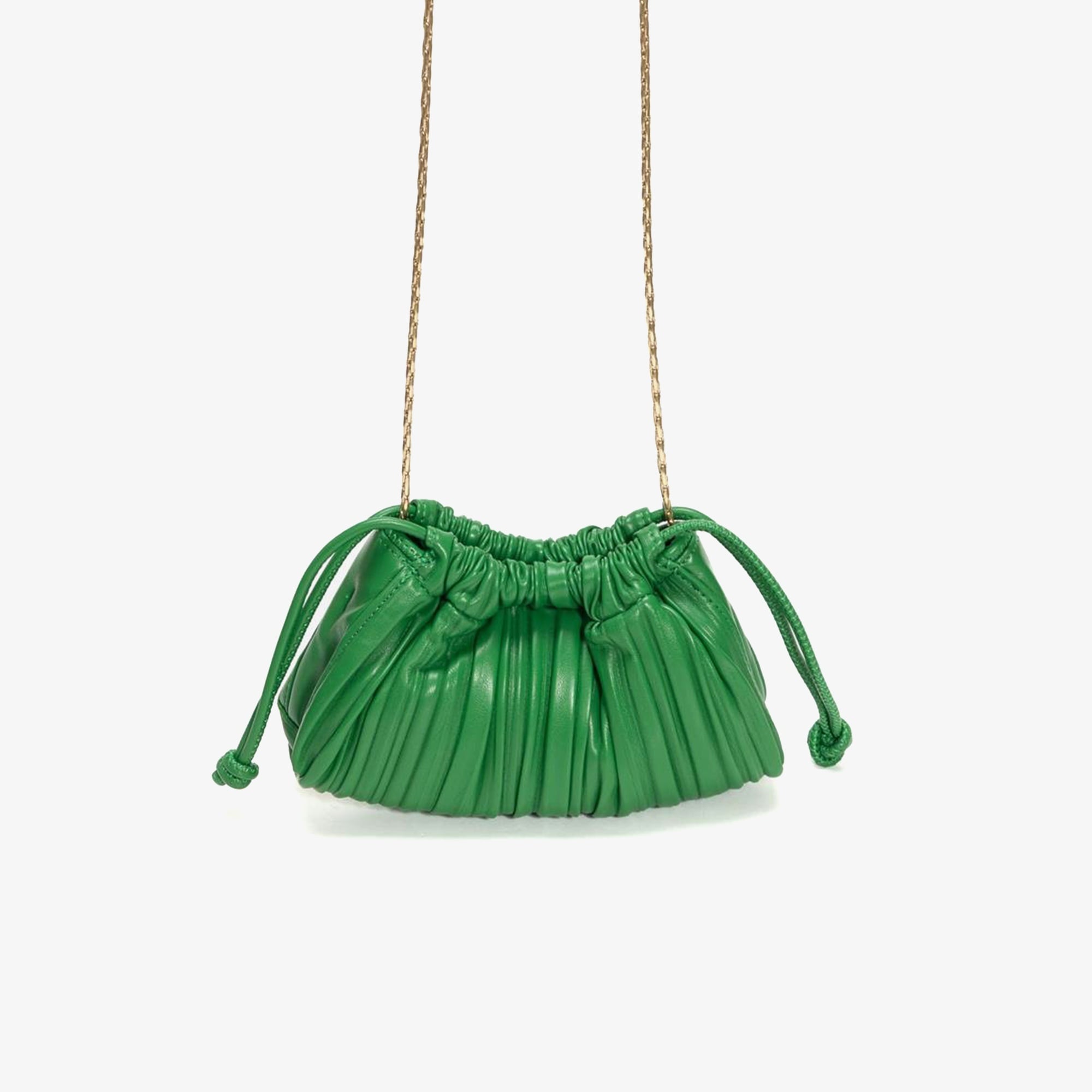 Calvin Klein Drawstring Plisse Mini Kadın Yeşil El Çantası