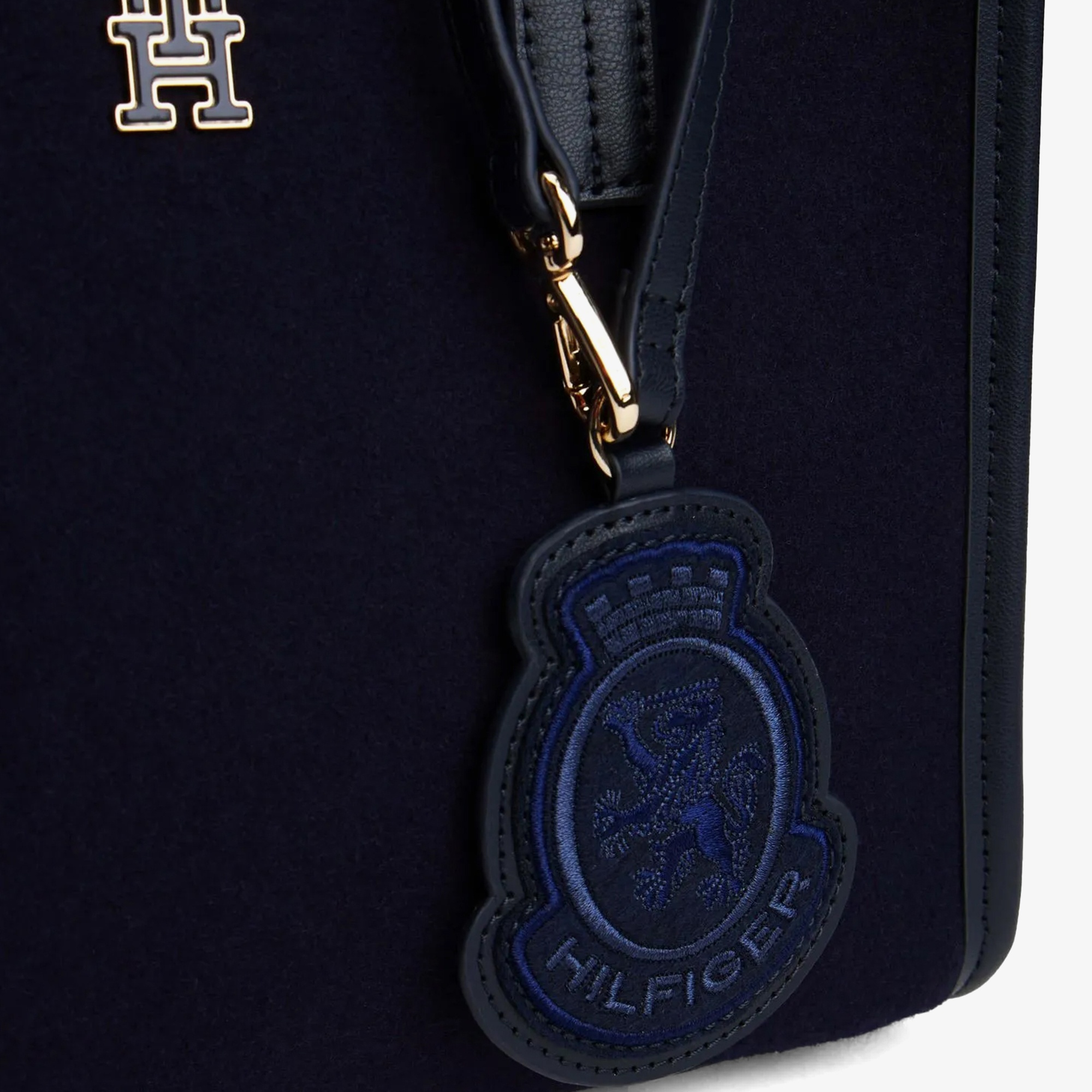 Tommy Hilfiger City Small Tote Melton Kadın Mavi El Çantası