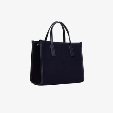  Tommy Hilfiger City Small Tote Melton Kadın Mavi El Çantası