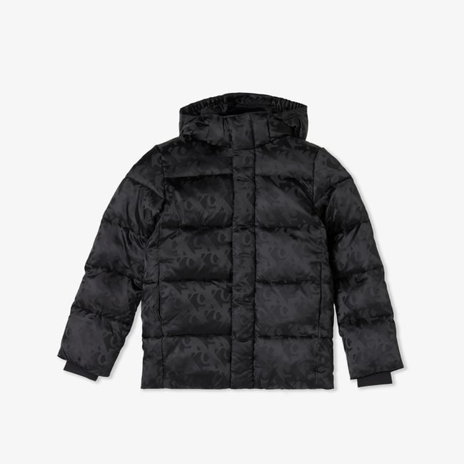  Calvin Klein Logo Puffer Çocuk Siyah Ceket