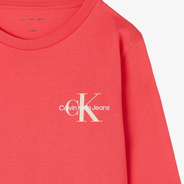  Calvin Klein Chest Monologo Çocuk Kırmızı T-Shirt