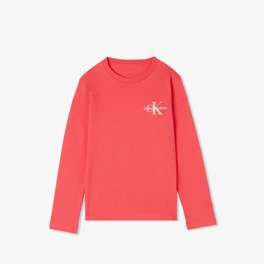  Calvin Klein Chest Monologo Çocuk Kırmızı T-Shirt