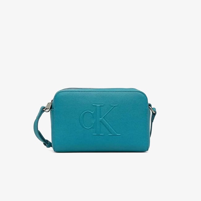  Calvin Klein Sculpted Camera Kadın Yeşil El Çantası