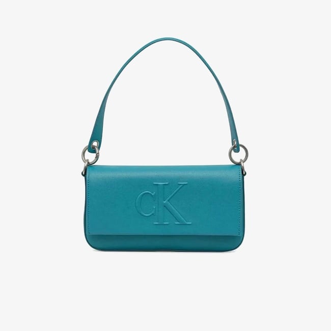  Calvin Klein Sculpted Flap Kadın Yeşil Omuz Çantası