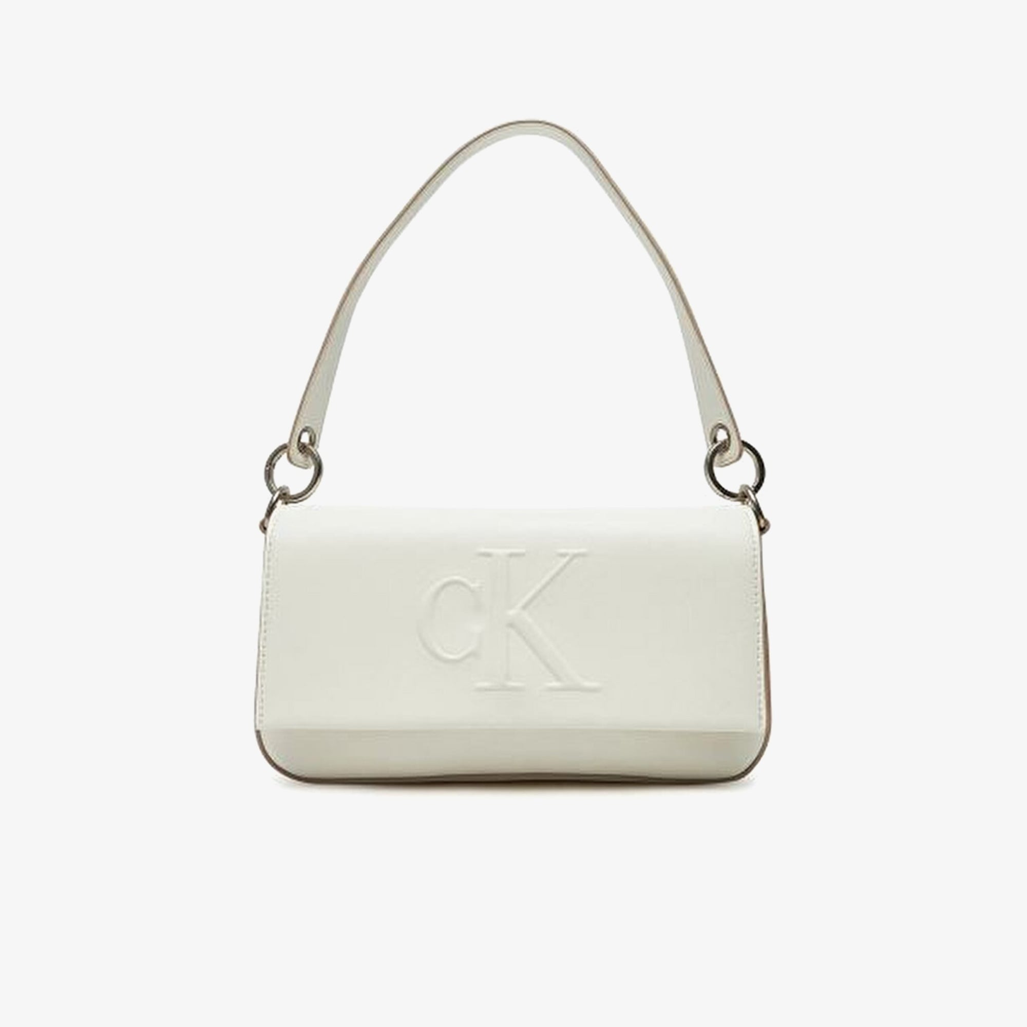 Calvin Klein Sculpted Flap Kadın Beyaz Omuz Çantası