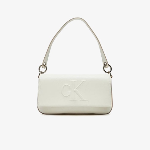  Calvin Klein Sculpted Flap Kadın Haki Omuz Çantası