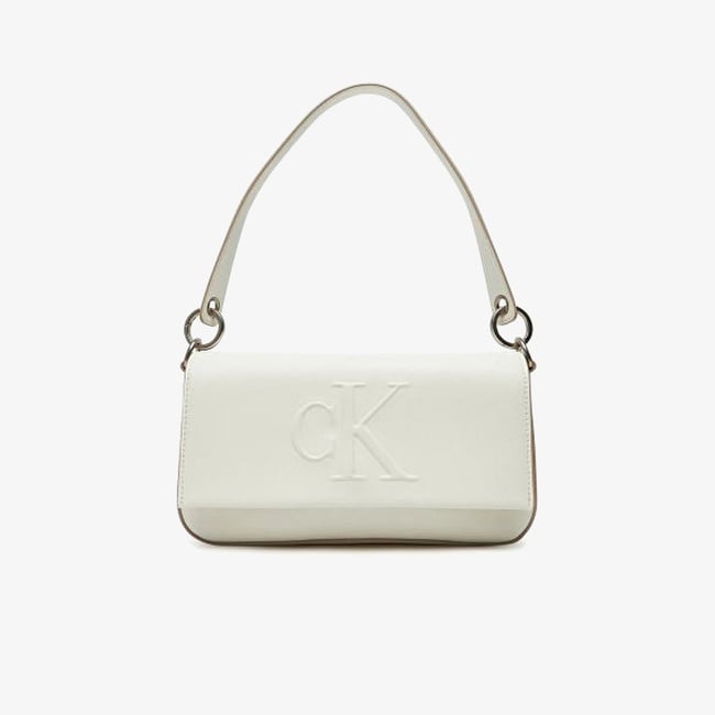  Calvin Klein Sculpted Flap Kadın Haki Omuz Çantası