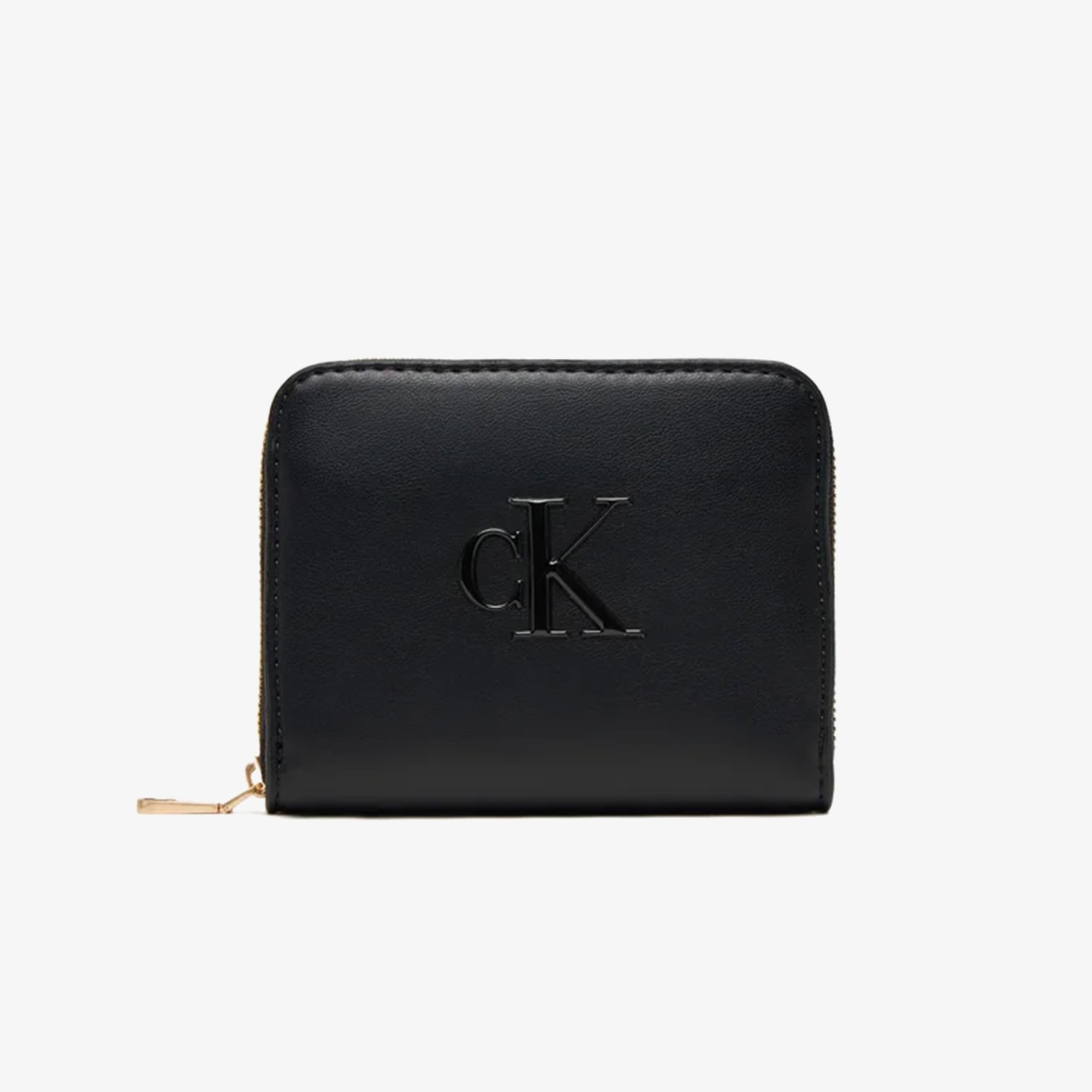 Calvin Klein Bold Medium Zip Around Kadın Siyah Cüzdan