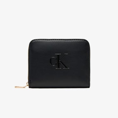  Calvin Klein Bold Medium Zip Around Kadın Siyah Cüzdan