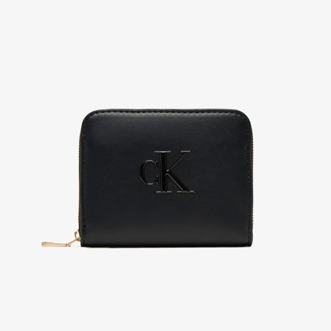  Calvin Klein Bold Medium Zip Around Kadın Siyah Cüzdan