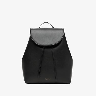  Calvin Klein Foil Logo Flap Kadın Siyah Sırt Çantası