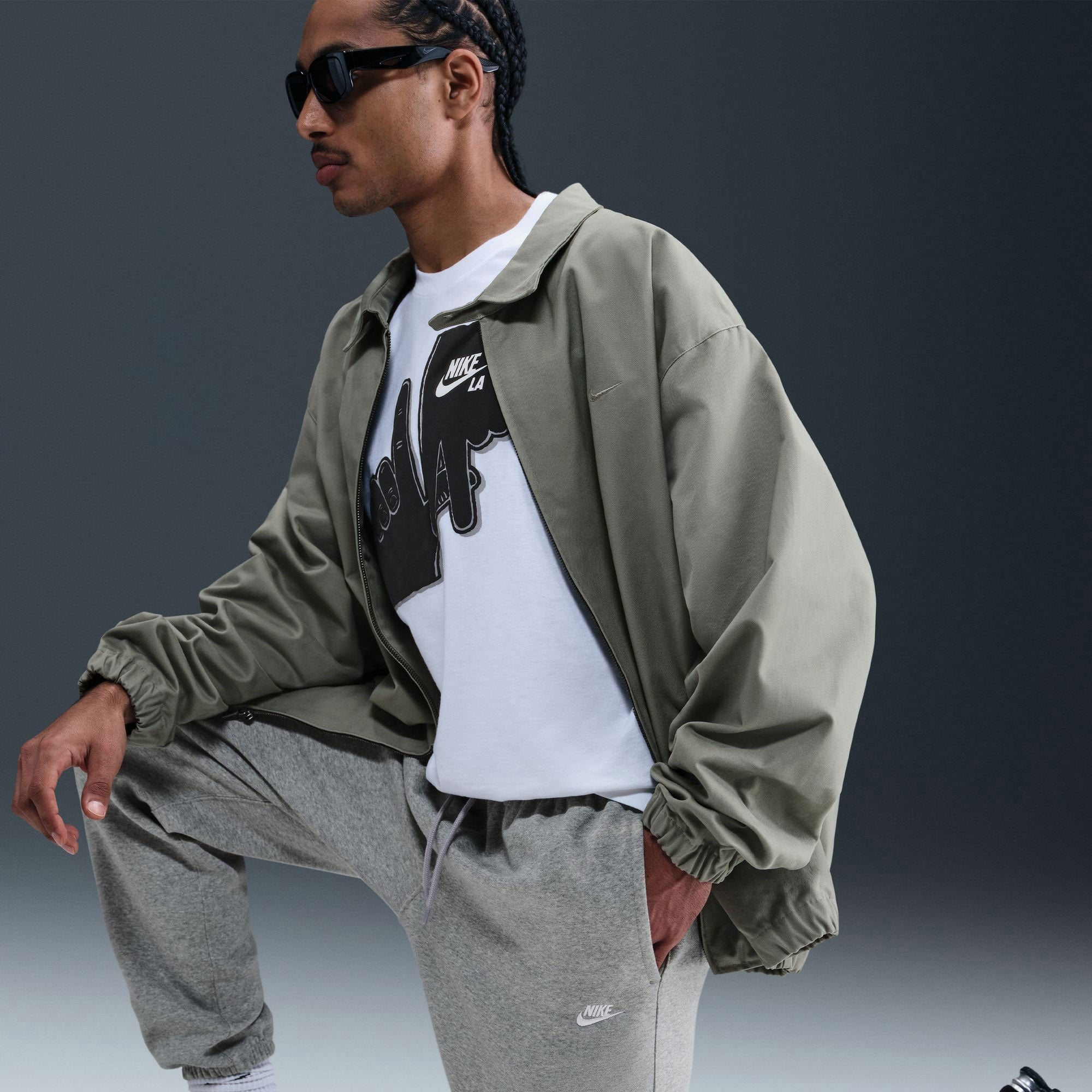 Nike Club Cuffed Brushed Erkek Gri Eşofman Altı