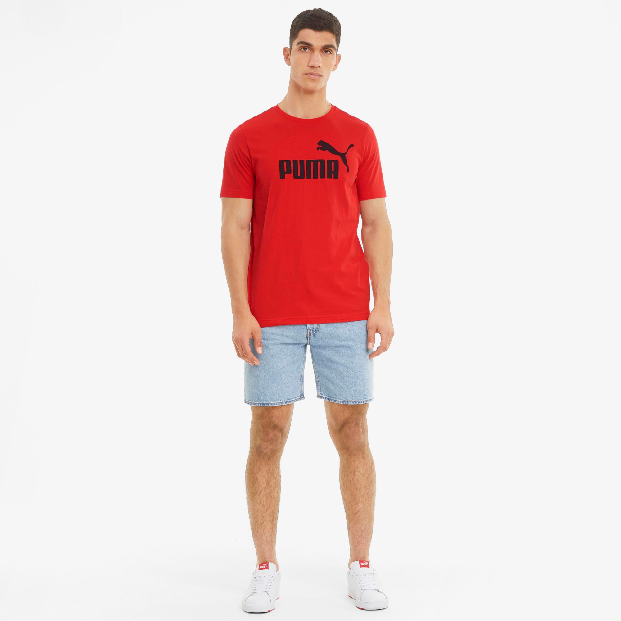Puma Essential Erkek Kırmızı Günlük T-Shirt