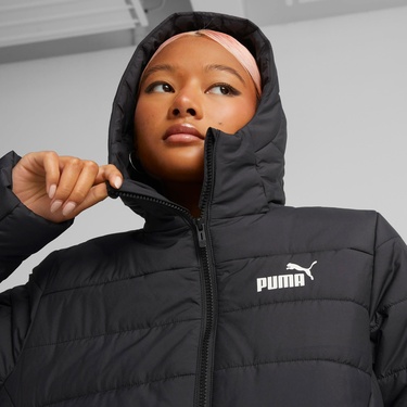  Puma Ess Hooded Padded Kadın Siyah Günlük Ceket
