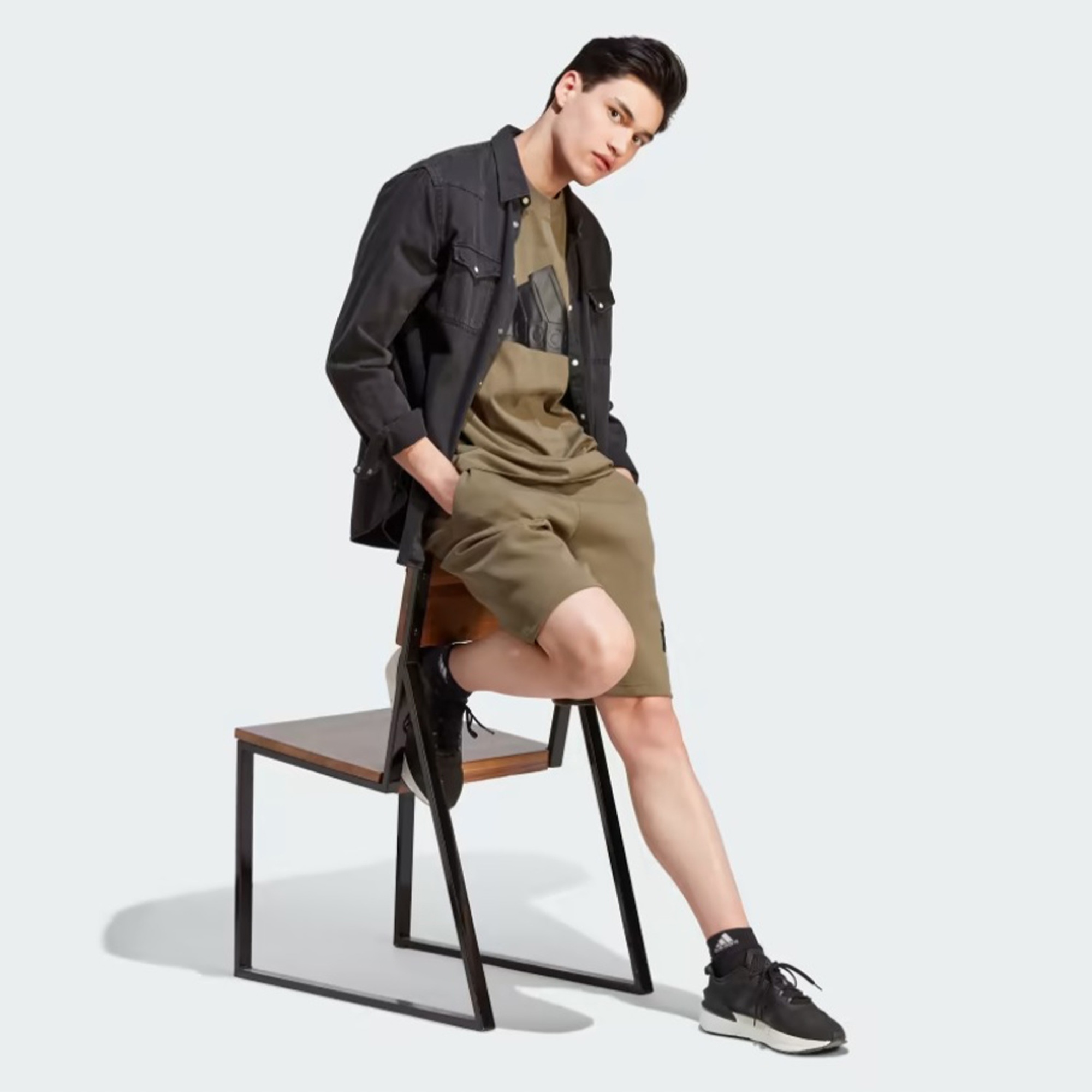 adidas Future Icons Badge of Sport Bomber Erkek Yeşil Günlük T-Shirt