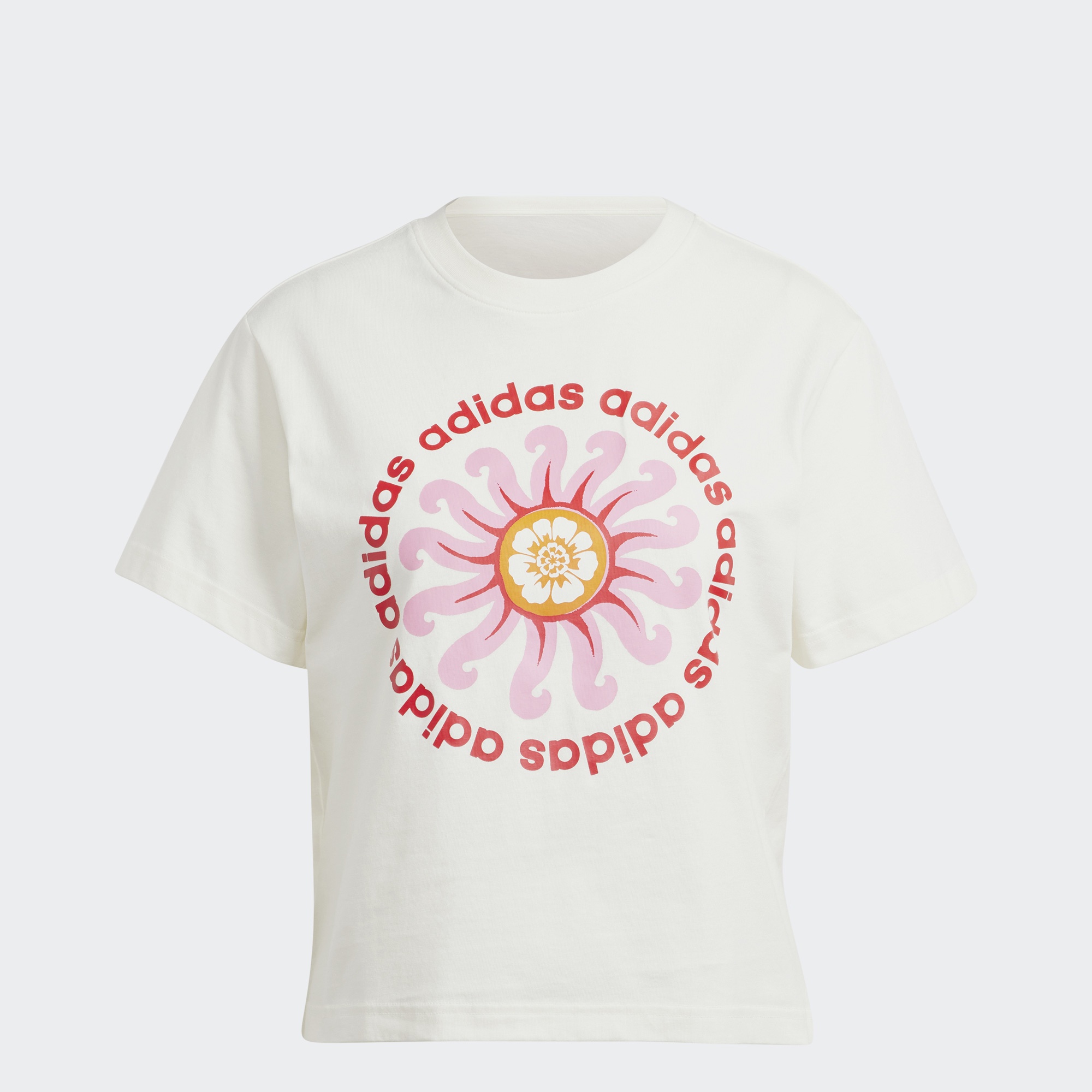 adidas Farm Gfx Kadın Beyaz Günlük T-Shirt