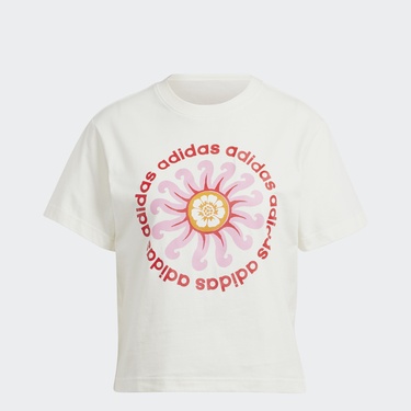  adidas Farm Gfx Kadın Beyaz Günlük T-Shirt
