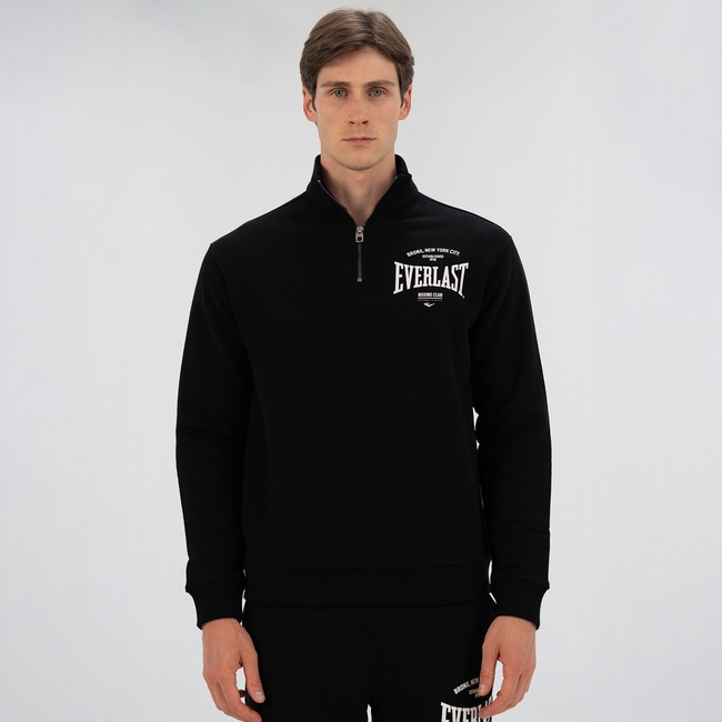  Everlast Bronx NYC Half Zip Regular Erkek Siyah Sweatshirt