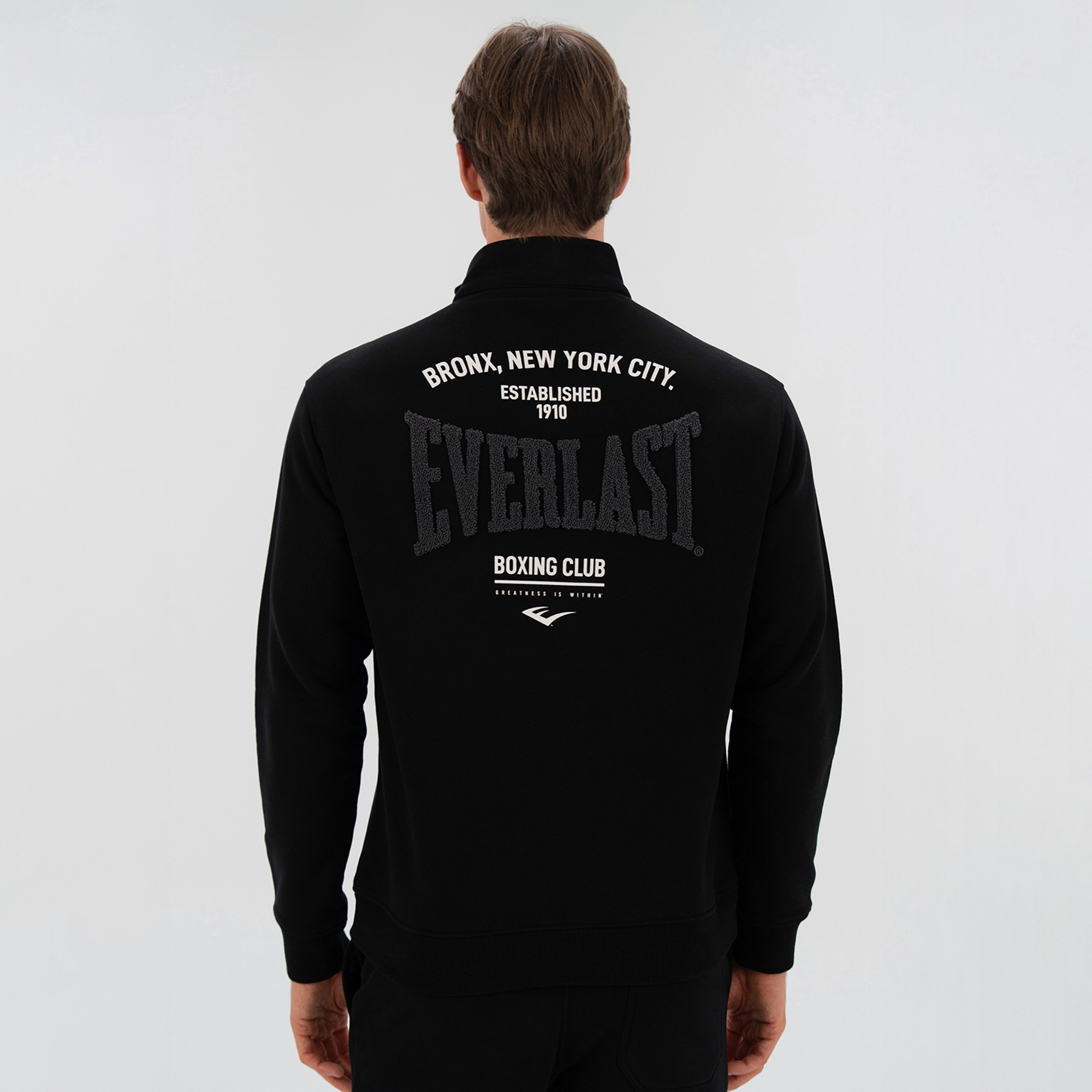 Everlast Bronx NYC Half Zip Regular Erkek Siyah Sweatshirt