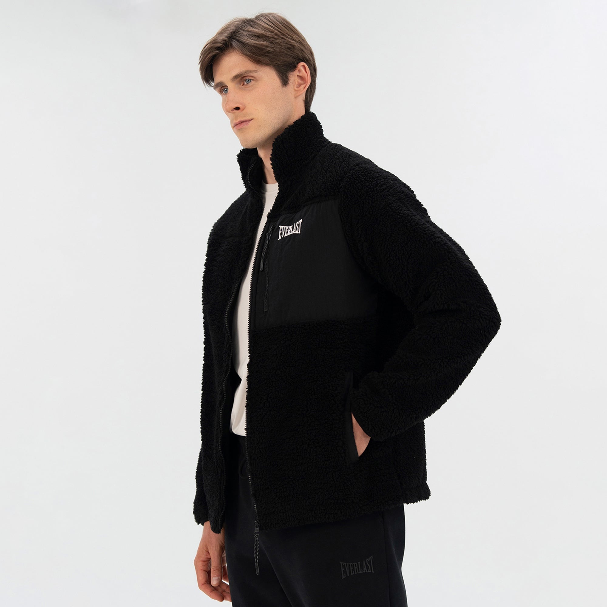 Everlast Winter Essentials Full Zip Sherpa Erkek Siyah Sweatshirt