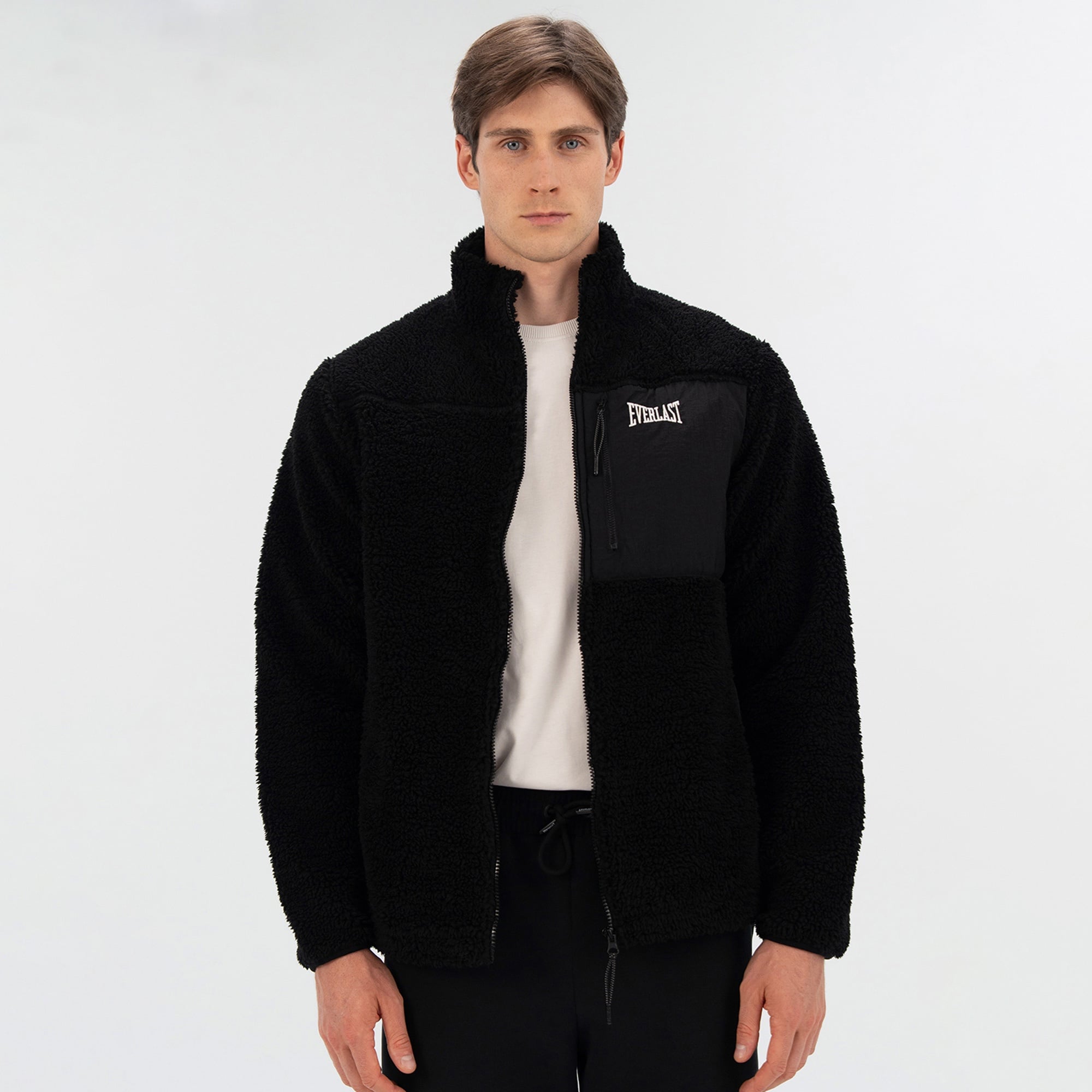 Everlast Winter Essentials Full Zip Sherpa Erkek Siyah Sweatshirt