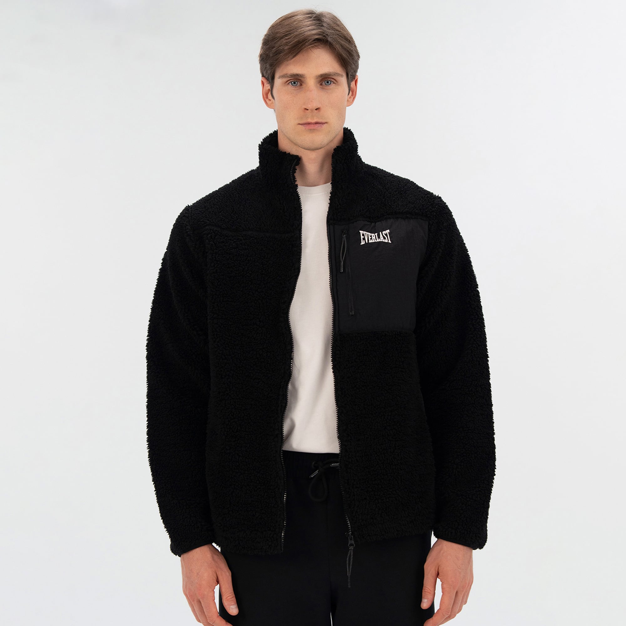  Everlast Winter Essentials Full Zip Sherpa Erkek Siyah Sweatshirt