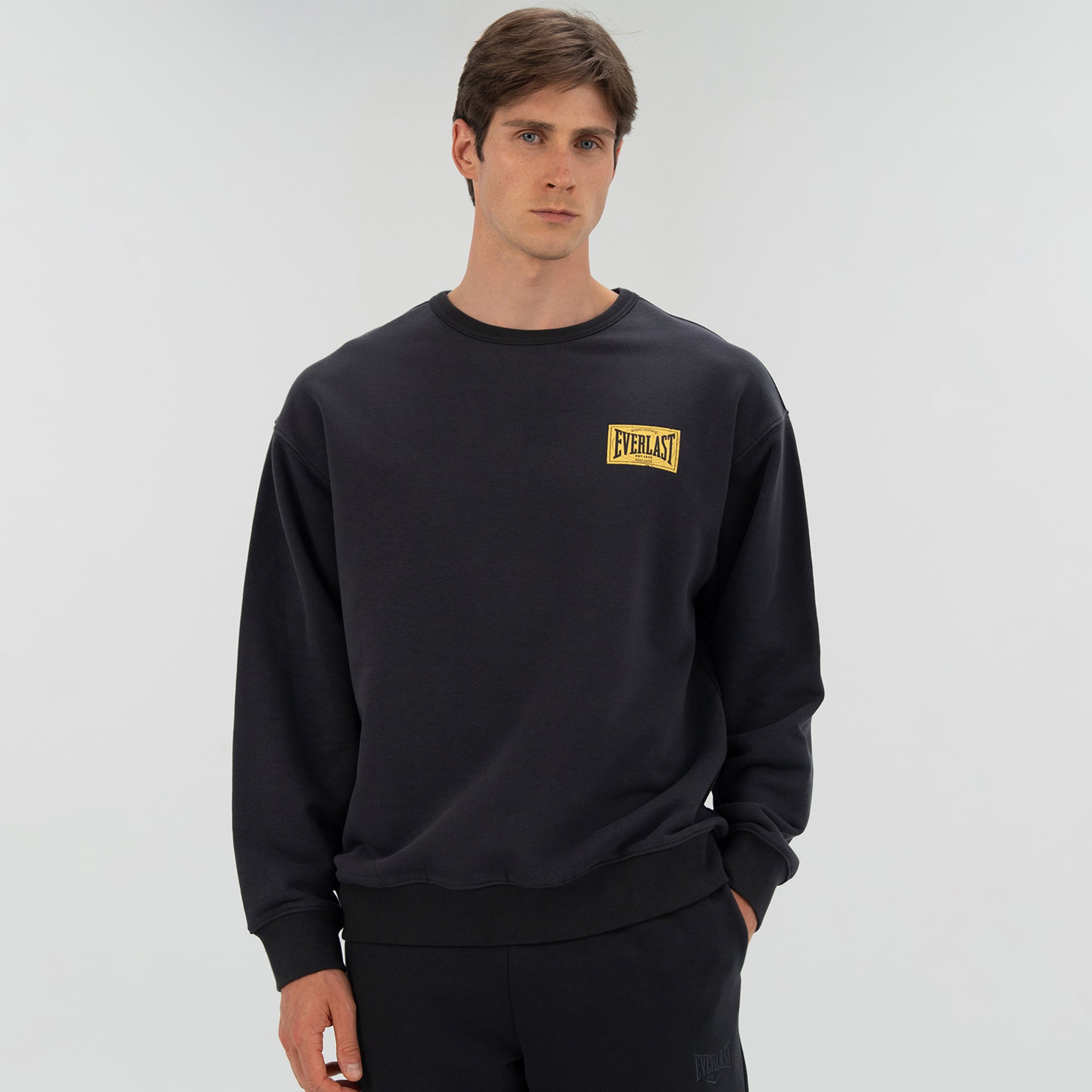  Everlast 1910 Classic Comfort Erkek Gri Sweatshirt