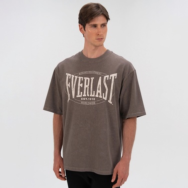  Everlast Authentic Boxing Oversize Erkek Gri T-Shirt