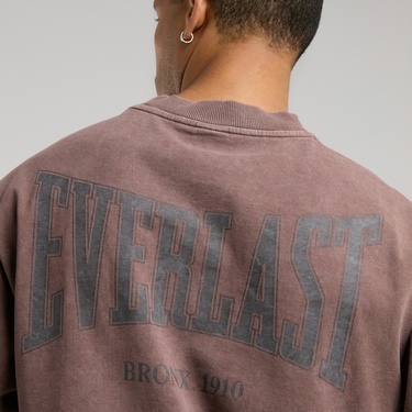 Everlast Bronx 1910 Oversize Erkek Kahverengi T-Shirt