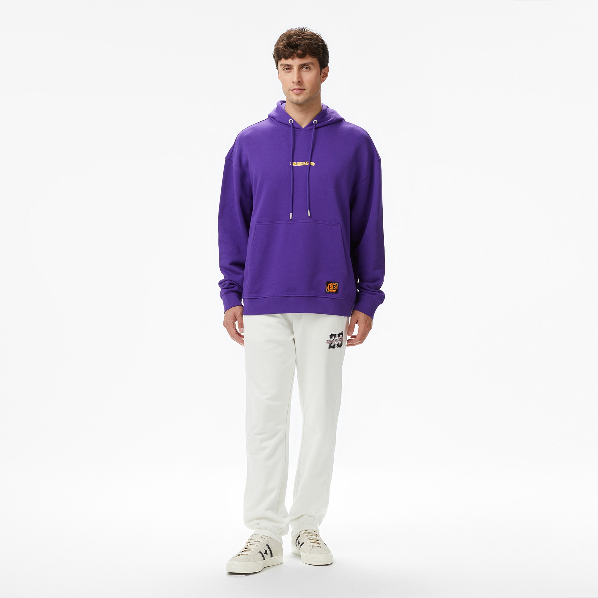 Les Benjamins Essentials 703 Erkek Mor Sweatshirt