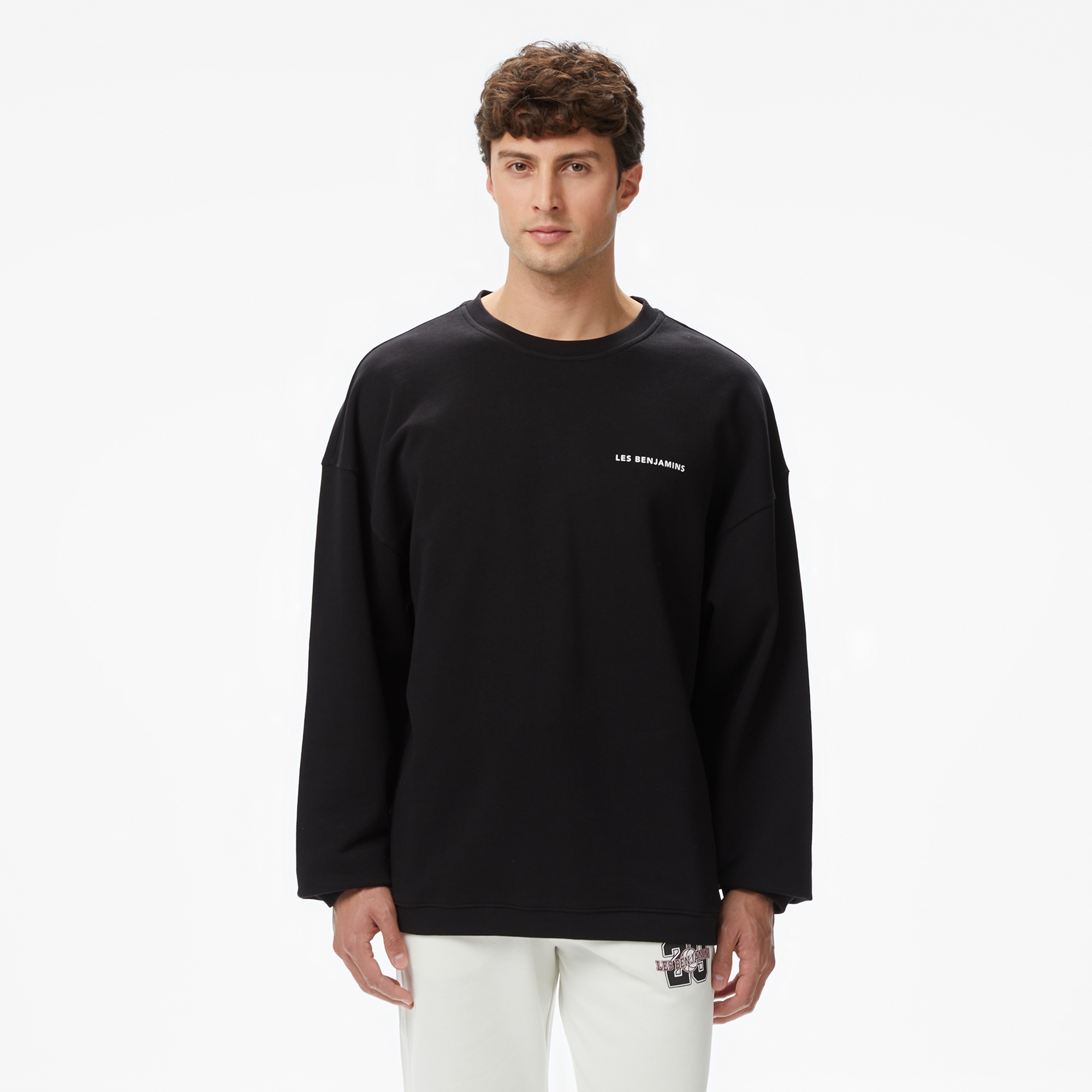 Les Benjamins Essentials 307 Erkek Siyah Sweatshirt