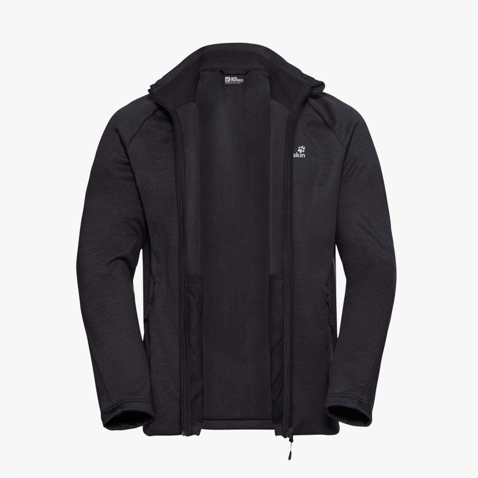 Jack Wolfskin Peak District Full Zipped Erkek Siyah Ceket