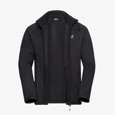  Jack Wolfskin Peak District Full Zipped Erkek Siyah Ceket
