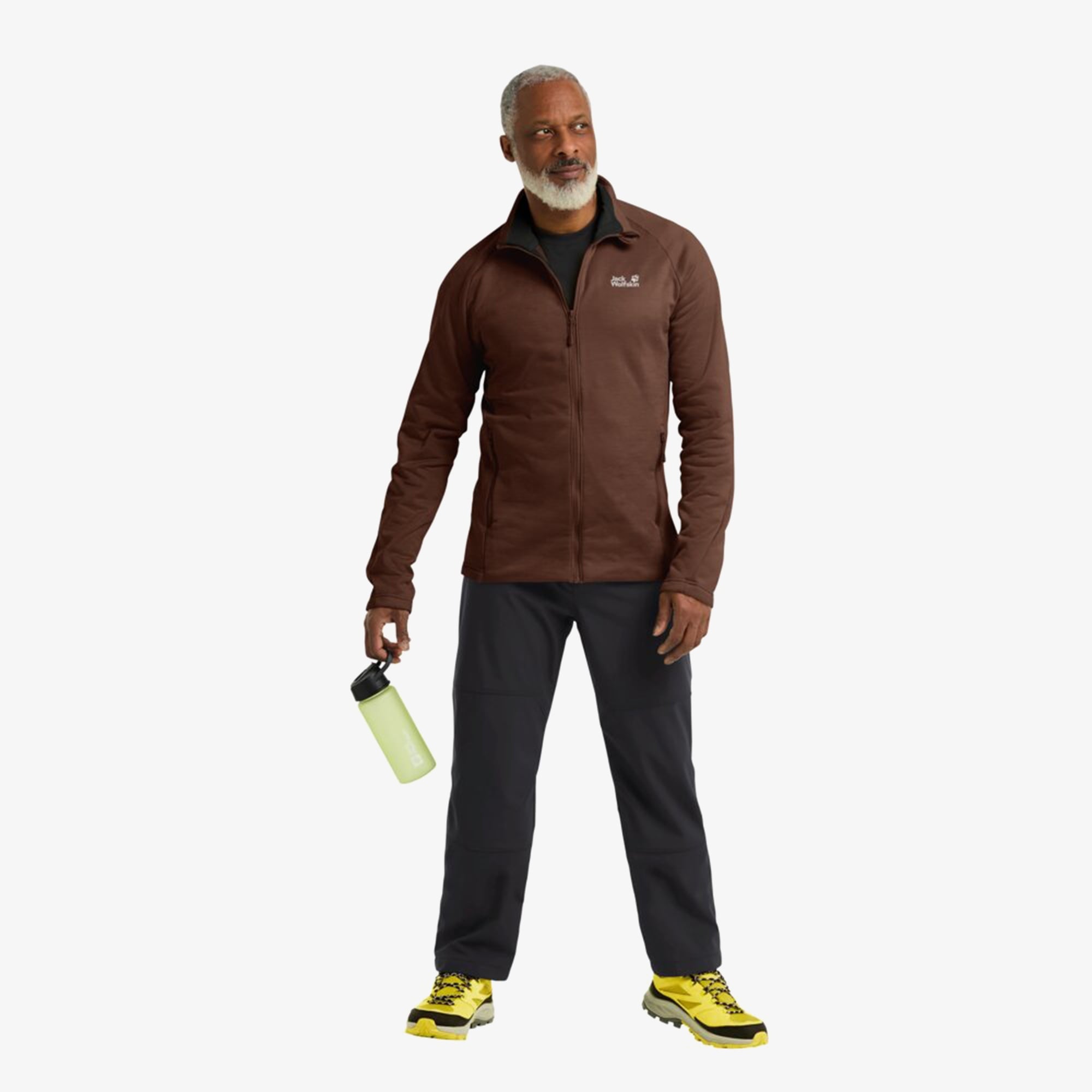 Jack Wolfskin Peak District Full Zipped Erkek kahverengi Ceket