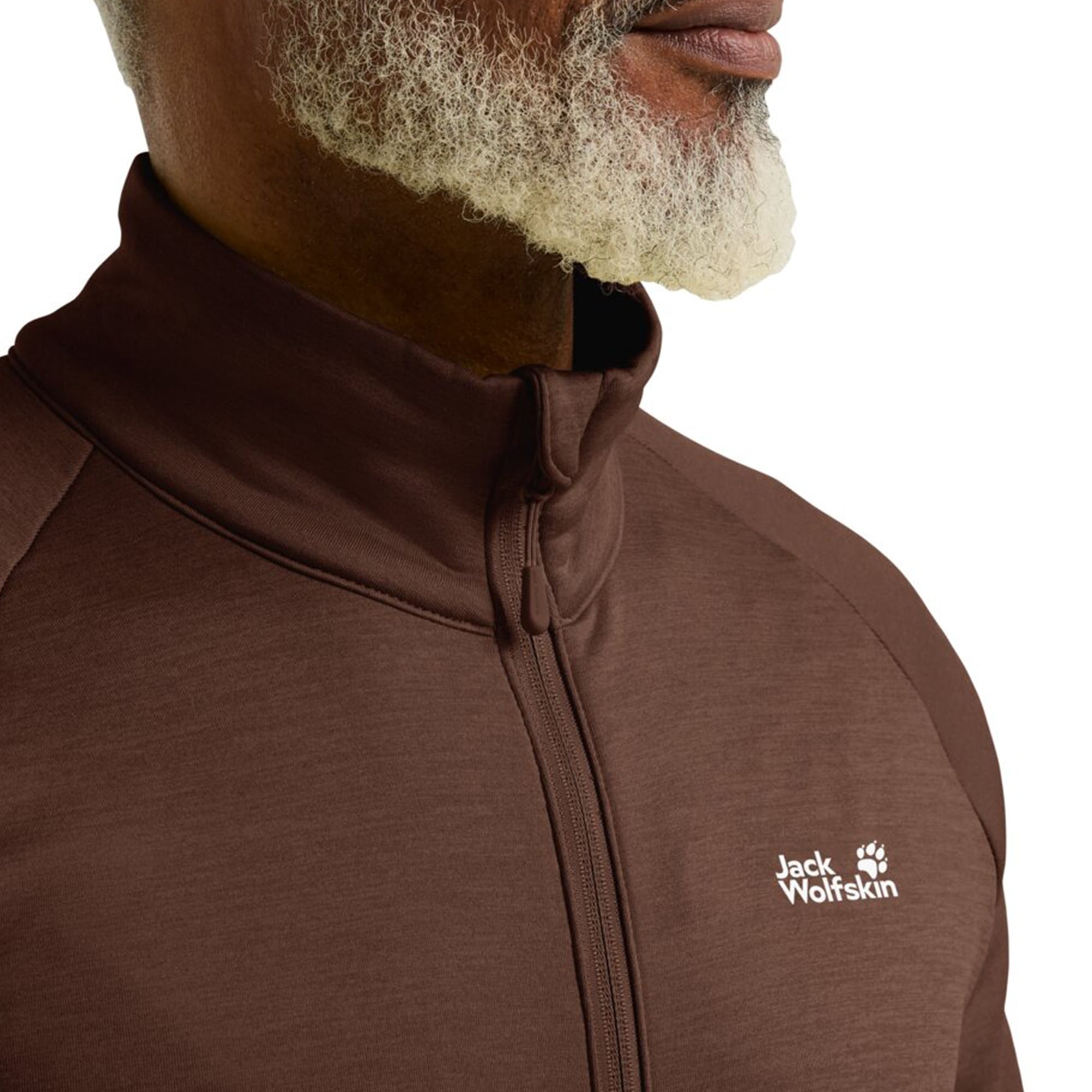 Jack Wolfskin Peak District Full Zipped Erkek kahverengi Ceket