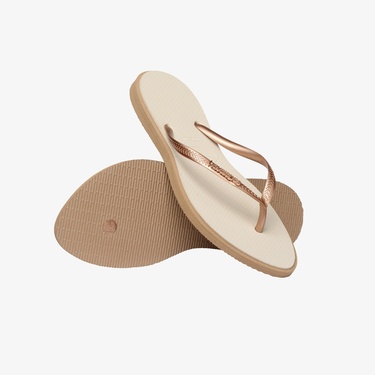 Havaianas Slim Point Kadın Bej Terlik
