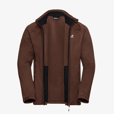  Jack Wolfskin Peak District Full Zipped Erkek kahverengi Ceket