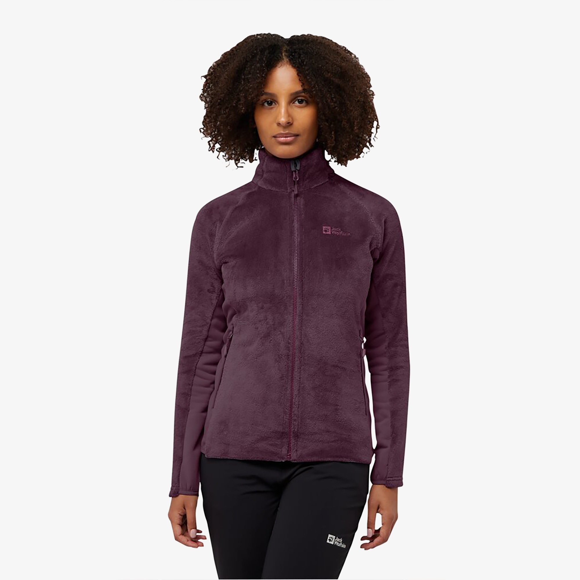 Jack Wolfskin Rotwand Full Zipped Kadın Mor Ceket