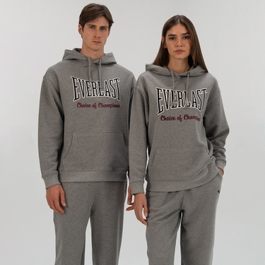  Everlast Heritage Champions Erkek Gri Hoodie